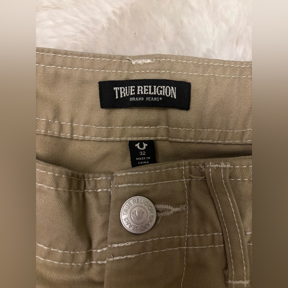 NWOT True Religion Men's Beige Khaki Cargo Pants Size: 32 - Picture 5 of 7
